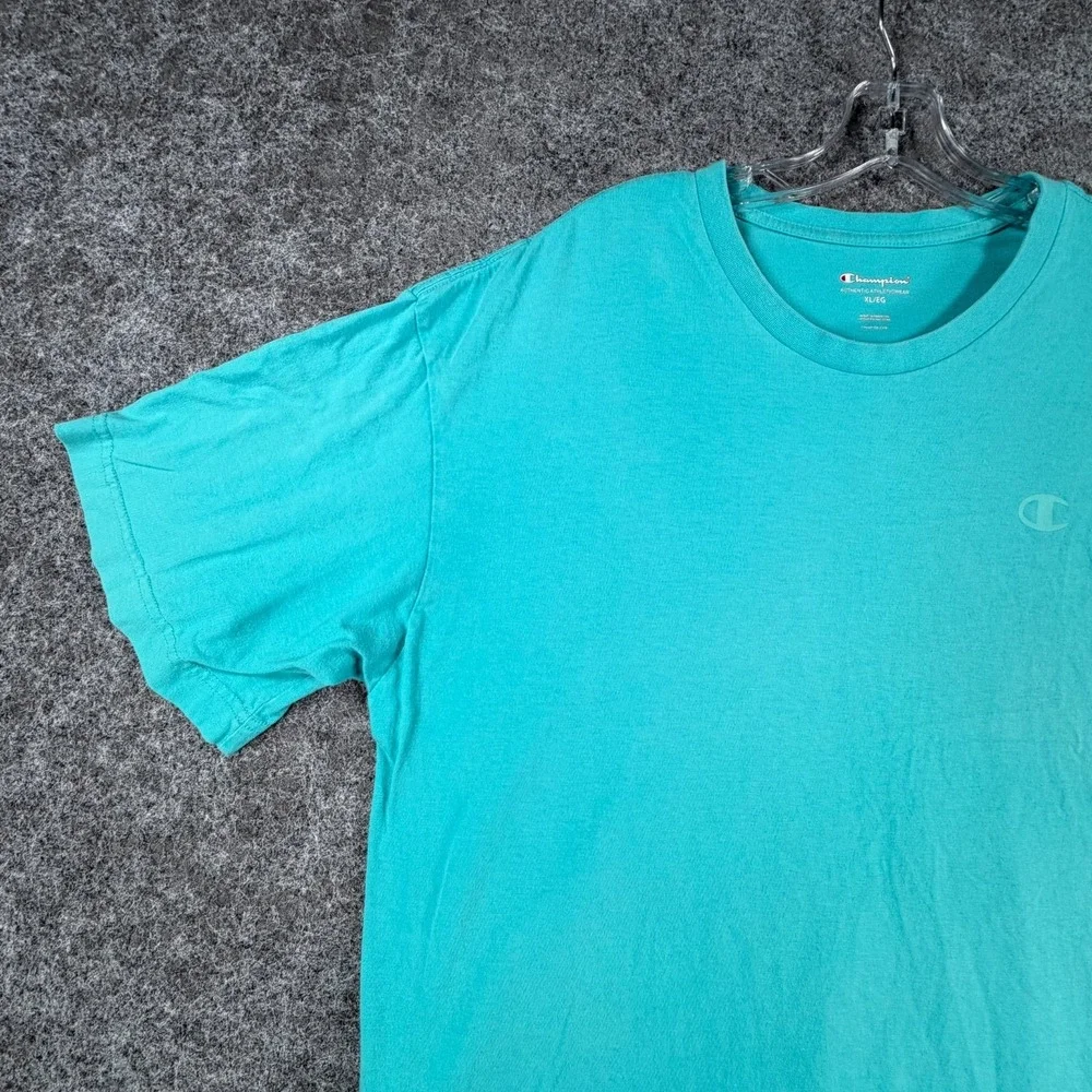Champion Athletic T-Shirt Mens XL Aqua Blue Classic Jersey Crewneck Athleticwear - Picture 7 of 16